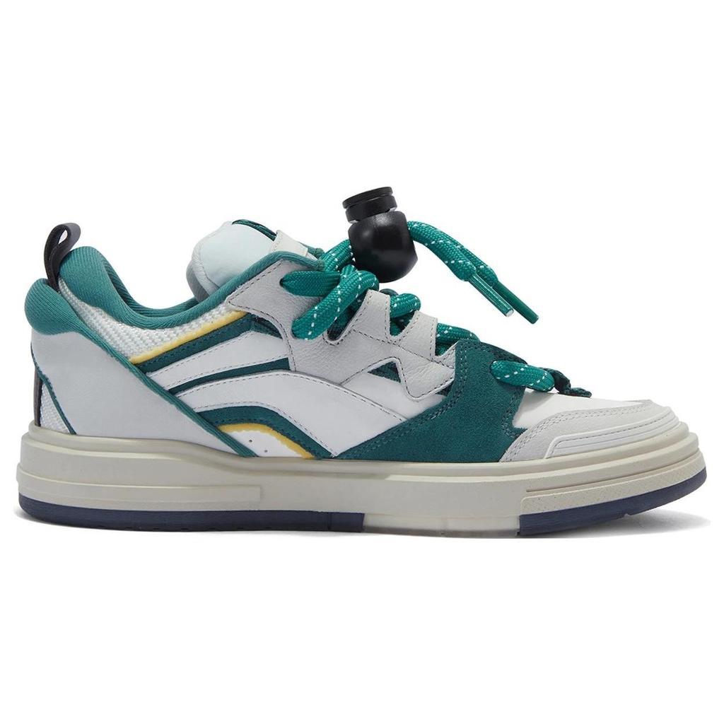 Li Ning We I Swag Bequeme Weiche Elastische Rutschfeste Abriebfeste Low-Top Kürbisverschluss Low-Top Brot Skateschuhe Damen Sneaker Entengrün AECT054-1