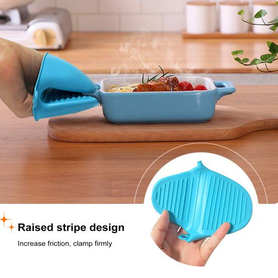 1 Pair Silicone Mini Oven Gloves Heat Resistant Cooking Pinch Mitts Non-Slip Kitchen Potholder for Baking Cooking