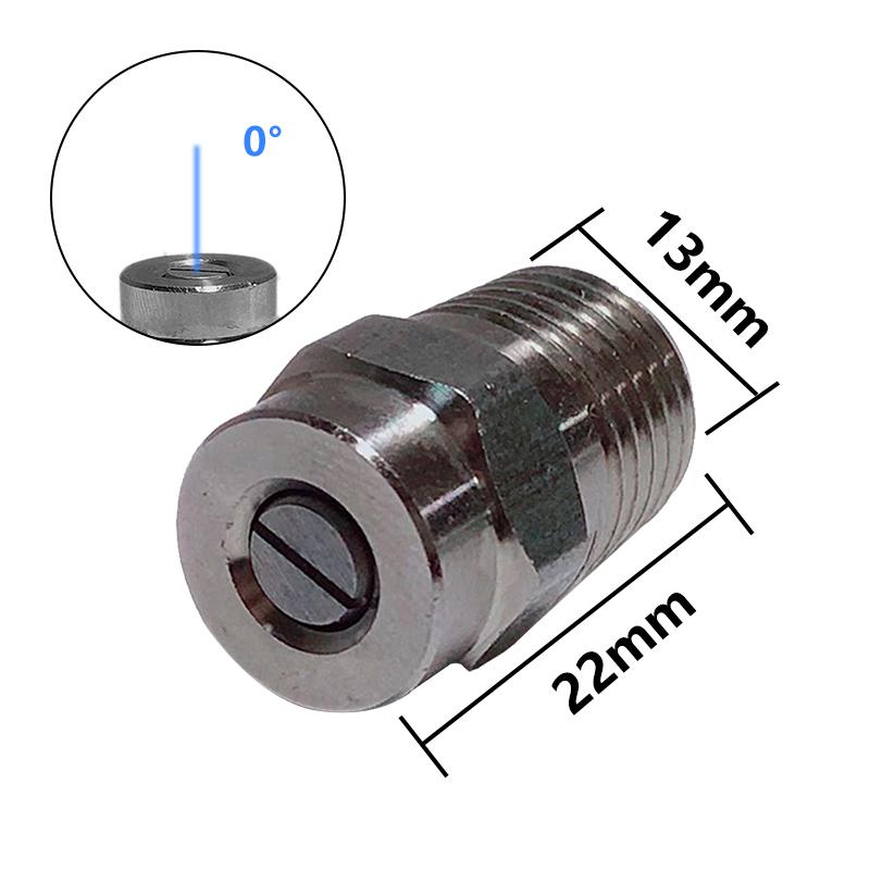 1/4" High Pressure Cleaner Washer Accessories Stainless Steel Spray Fan Nozzle Tips Head Rotating Turbo Nozzle Cleaner Tools 1Pc