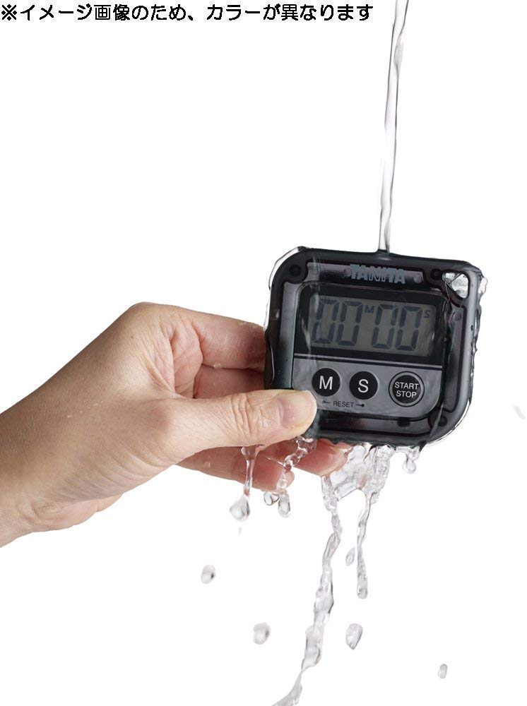 TANITA Kitchen Study Timer Waterproof with Magnet 100 Minute Counter Washable Timer White WH TD-376N