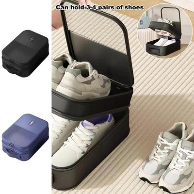 Portable Shoe Bag For Travel Waterproof Storage Organizer Shoe Compartments Suitcase Organizers Travel Shoes Storage Bag