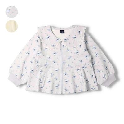 [Children's Clothing] Crescent (Crescent) Plain Floral Mini Fleece Jacket 80cm-130cm N60100