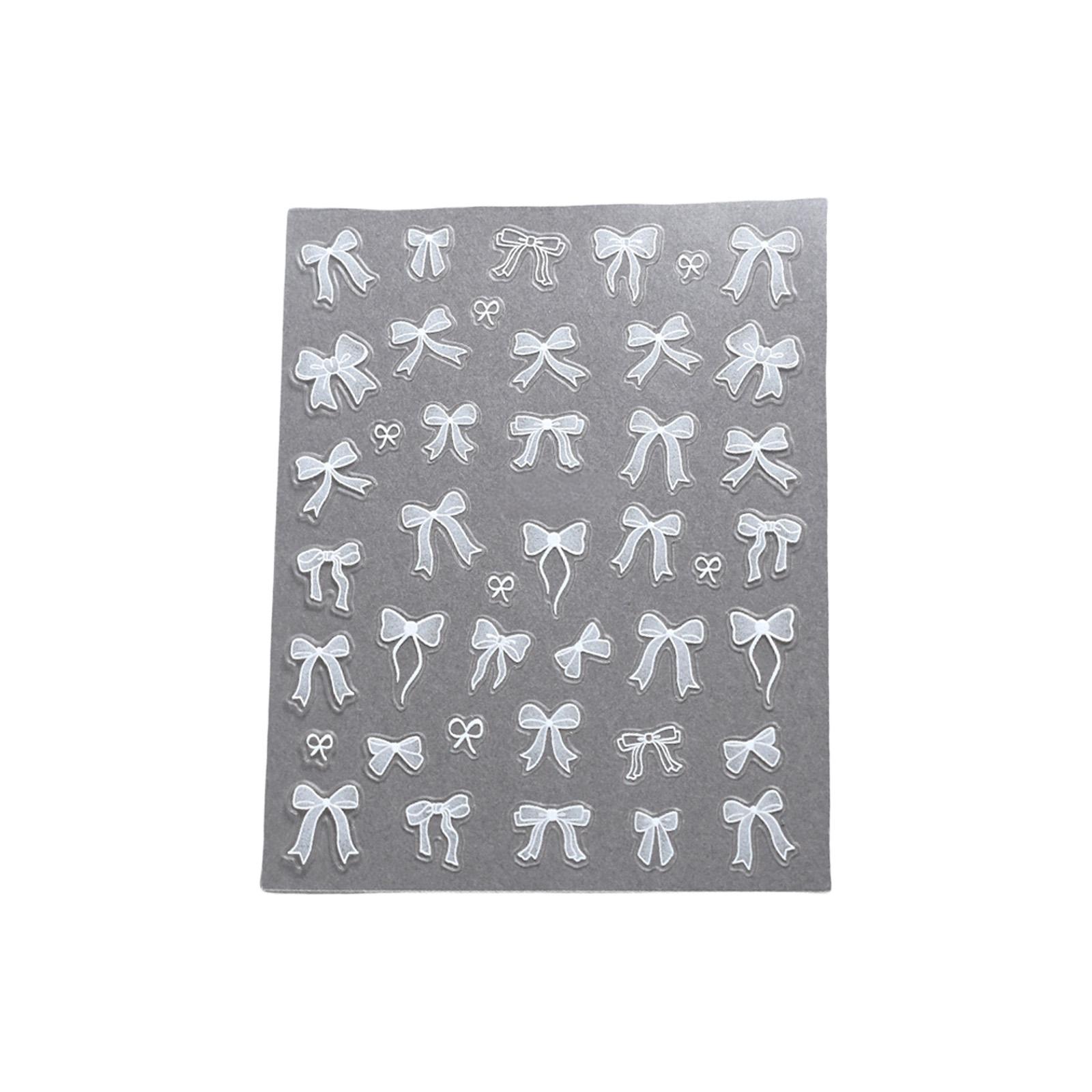 

3D Наклейка для ногтей в виде бантика, самоклеящиеся наклейки для ногтей, милые ленточные бантики, наклейки для нейл-арта, украшения для ногтей для вечеринки 314