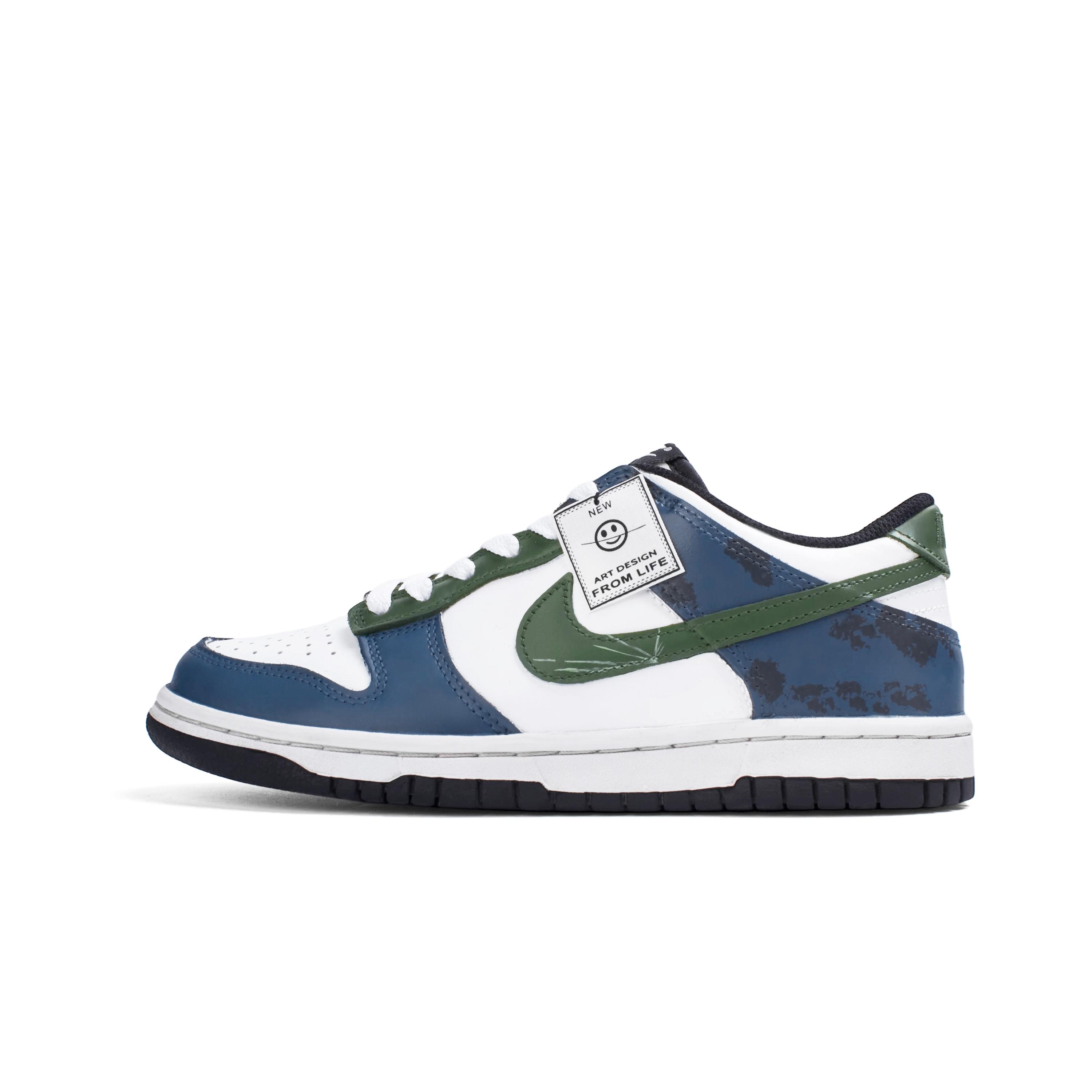 

Nike Dunk Synthetic Leather Abrasion Resistant Low top Skateboard Shoes Unisex Dark Blue HF5441-100(Team354-) 39