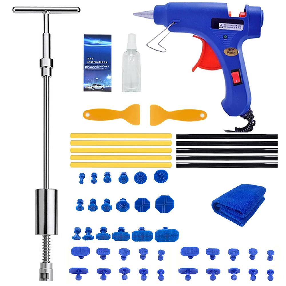 

Car Dent Repair Tools Auto Body Dent Puller Tool Kit Automotive Dent Removal Remover Slide Hammer Suction Cups For Hail Damage US Plug