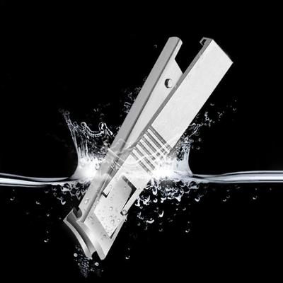 1 Stück Tragbarer, ultradünner, faltbarer Nagelknipser aus Edelstahl für die Hand, Zehennagelknipser, Cutter, Trimmer, professionelles Maniküre-Werkzeug