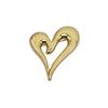 European and American Simple Heart Brooch - Women's Retro Suit Lapel Pin Accessories