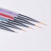 5pcs 2 In 1 Dual-Ended Nail Art Liner Brushes With Crystal Handle Professional UV Gel Dotting Painting Drawing Pen DIY Tools