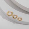 New Trendy Twisted Small Hoop Earrings for Women Fashion Gold Color Metal Circle Tiny Hoops Huggie Ear Buckle Jewelry 2026