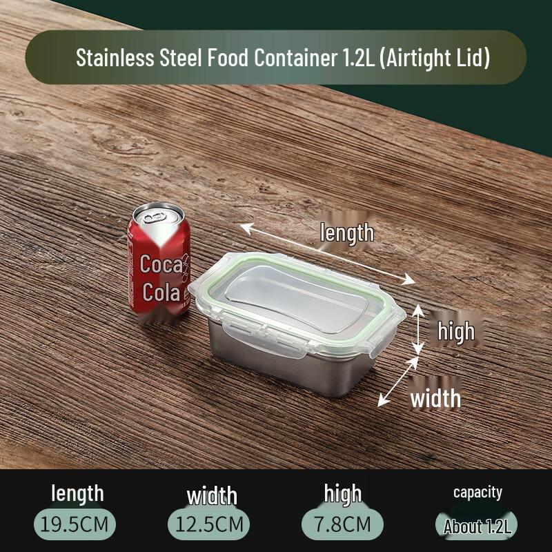Stainless Steel Rectangular Food Storage Container