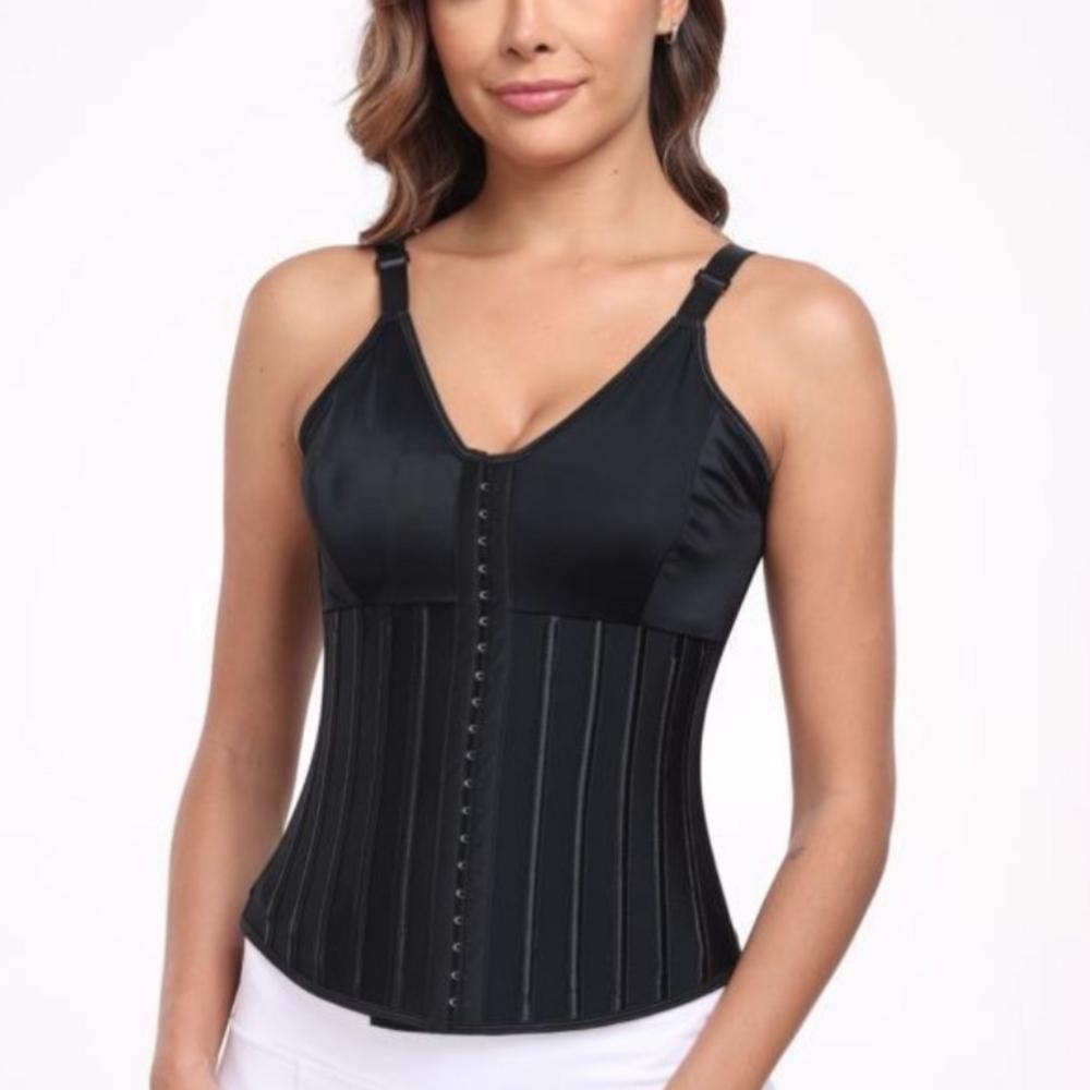 New European and American Court-style Waist-cinching Tummy-control Belt Retro Corset with 25-inch Waistband Latex Waist Belt S чёрный