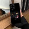 Black Cat Face Kitty Case For Samsung Galaxy M12 M22 M32 M52 M13 M23 M33 M53 M20 M21 M31 M51 M14 M34 M54 M30s
