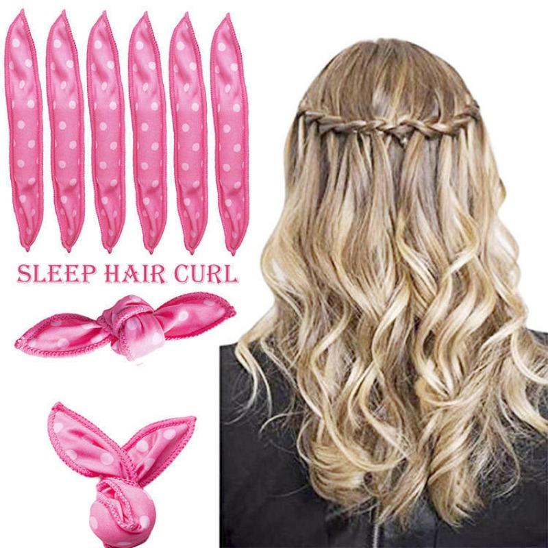 1Pc New Polka Dot Hair Curl Pear Flower Head Curl Creative Sponge Dry Hair Sleep Curling Iron Lazy Magic Curler