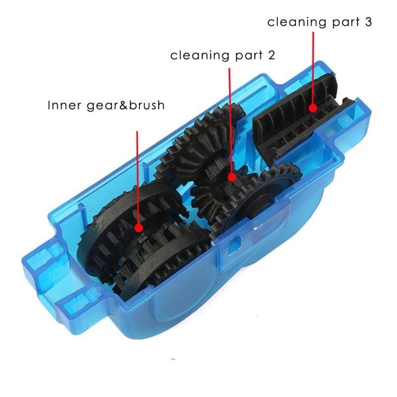 Portable Bicycle Chain Cleaner Bike Clean Machine Brushes Scrubber Wash Tool Mountain Cycling Cleani