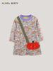 European Style Floral Patchwork Halloween Dress for Girls - Autumn Collection