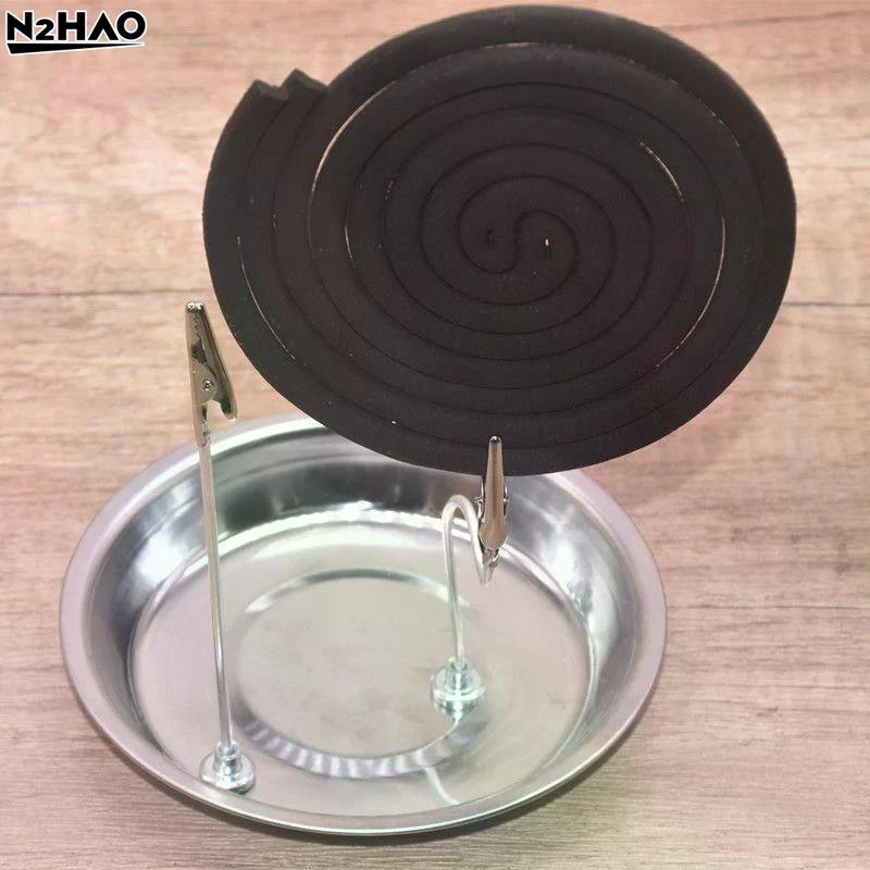 5/10Pcs Durable Strong Magnetic Support Frame Stainless Steel Mosquito Coil Bracket Multi-function Ash Tray Base Incense Clip