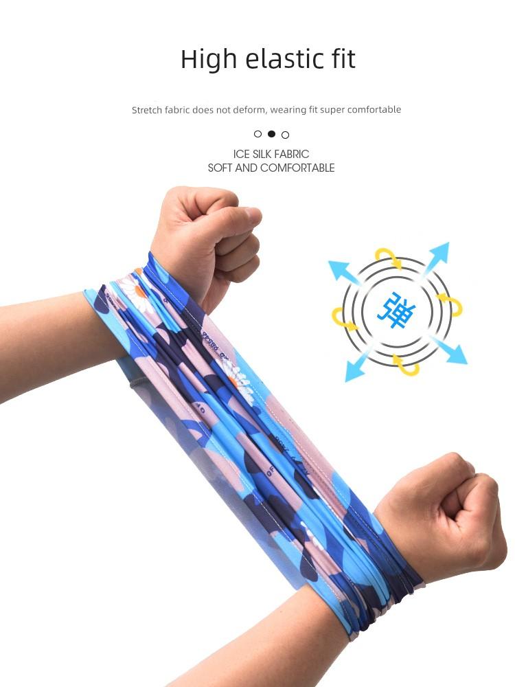 Outdoor Sun Protection Bandana Ice Silk Fishing Headscarf Summer Men's and Women's Face Covering Riding Mask Neck Guard Scarf Sports Thin