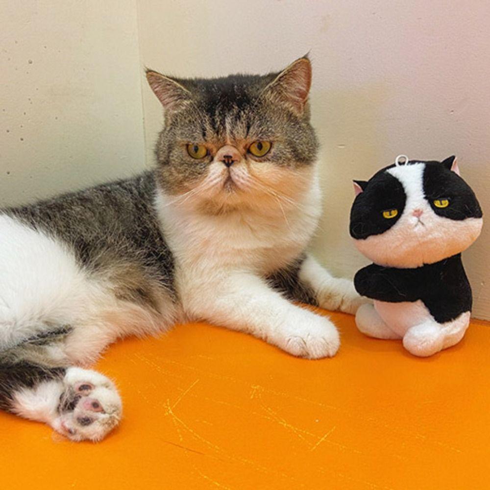 Cartoon Animal Cat Plush Pendant Soft Key Chain Cute Cartoon Clip Doll Toy  Birthday Gift