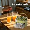 Ice Block Mold Press Ice Block Tray with Container Easy Release Portable with Handle Reusable Chilling Cube Maker for Party Home