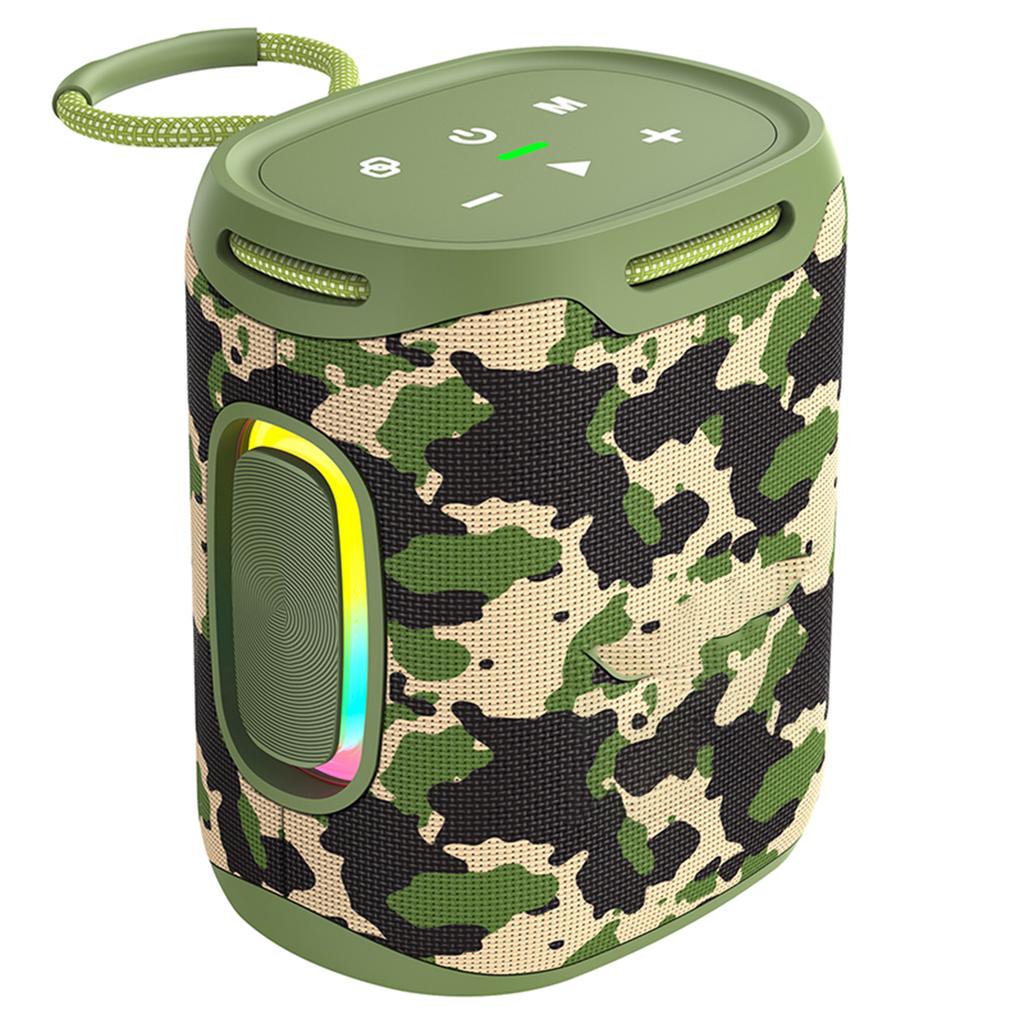 25W Bærbar BT-høyttaler med RGB-lys, Utendørs vanntett lydboks, 76mm kraftig bass, AUX U-disk TF-kort musikk