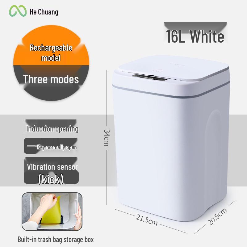 Smart Induction Waterproof Bathroom Trash Can