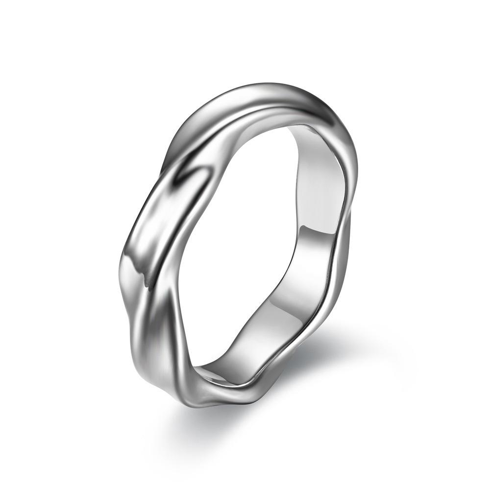 Cross-border Bramble Vine Woven Titanium Steel Ring - Hip Hop Style, Non-fading Niche Jewelry for Men