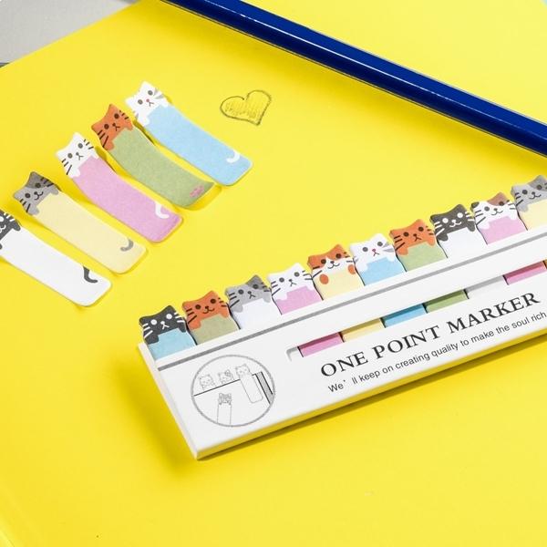 Kattunger bokmerker 150 ark katter klistremerker