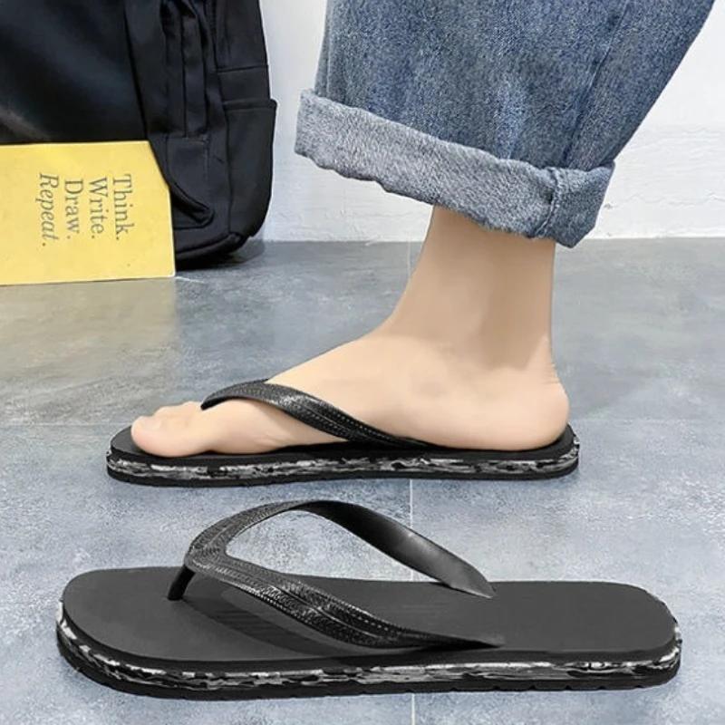 Shiatsu Slippers for Men Outdoor Flip Flops Shoes Beach Y2k Eva Designer Luxury Trend 2025 Casual Low Price Rubber Sandals Man