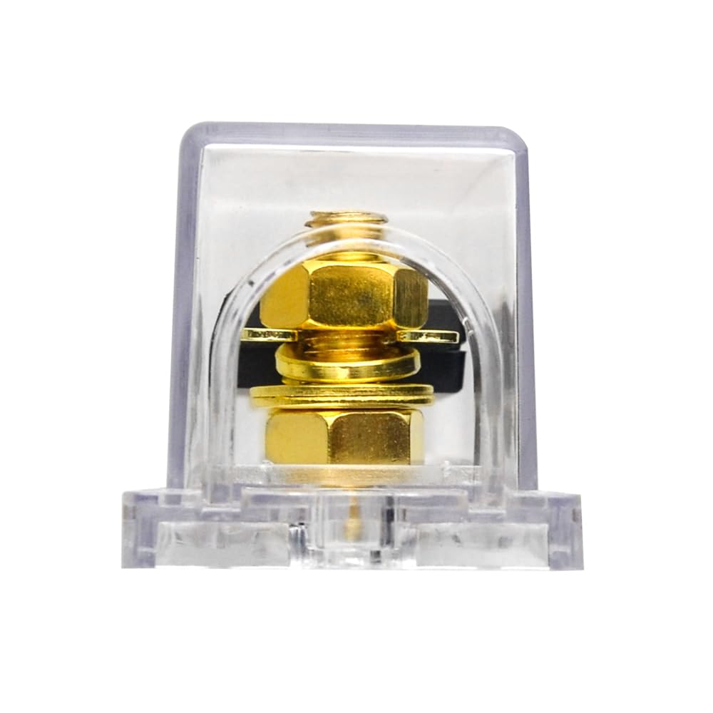 WMYCONGCONG 1 ANL Fuse Holder + 3 Pcs 60A ANL Fuse for Car Audio Amplifier, Gold Plated (60A)