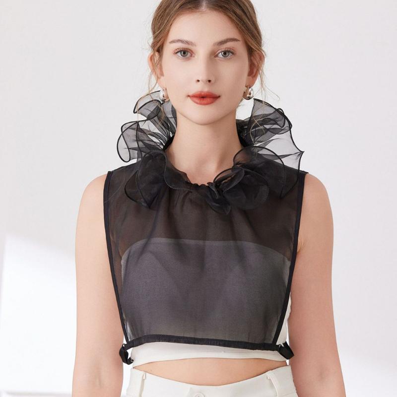 Sweet Tull High Collar Autumn Winter Detachable Blouse Shirt Removable False Collar Sweater Decorative Collar Neck Accessories