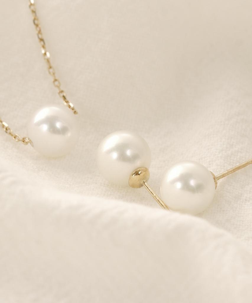 Loveenb [14K Gold] Daily Pearl Earrings