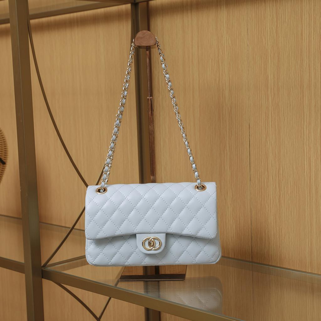 Xiaoxiangfeng CF Mřížkovaná Řetízková Taška Klasická Podpažní Trendy Dámská Nová Módní Univerzální Jednoramenná Crossbody