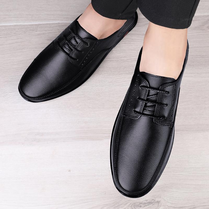 Versatile Men Outdoor Casual Shoes Business Office Formal Men's Genuine Leather Footwear Youth Latest Trend Flats Oxford Shoes