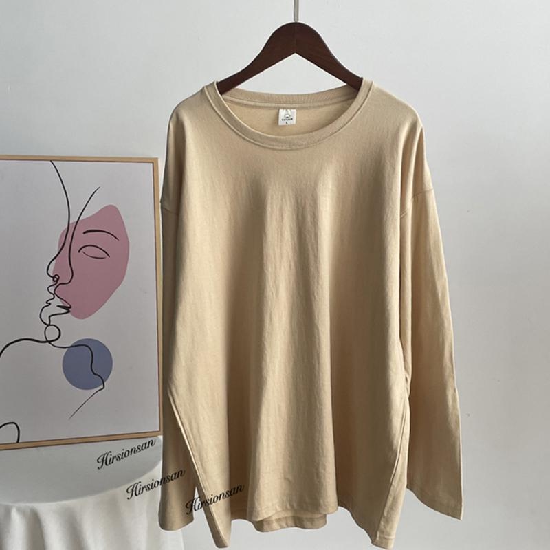 Hirsionsan Basic O-neck 100% Cotton T Shirt Women Loose Oversized Pullover Chic Cusual Tees Female Tops Girl Clothing 16 Colors