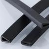 Tira de Sellado de Bordes de Goma en Forma de U de 3 metros/5 m Protector Negro Sellado de Bordes para Puertas de Coche, Vidrio, Panel Metálico, Maquinaria