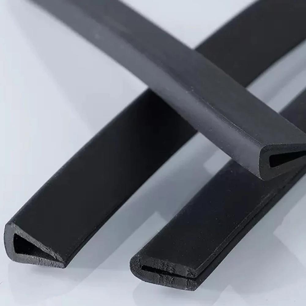 Tira de Sellado de Bordes de Goma en Forma de U de 3 metros/5 m Protector Negro Sellado de Bordes para Puertas de Coche, Vidrio, Panel Metálico, Maquinaria