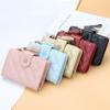 Women's Fashion Short Rhombus Wallet Pu Leather Tassel Zipper Card Holder Ladies Multi-card Coin Purse