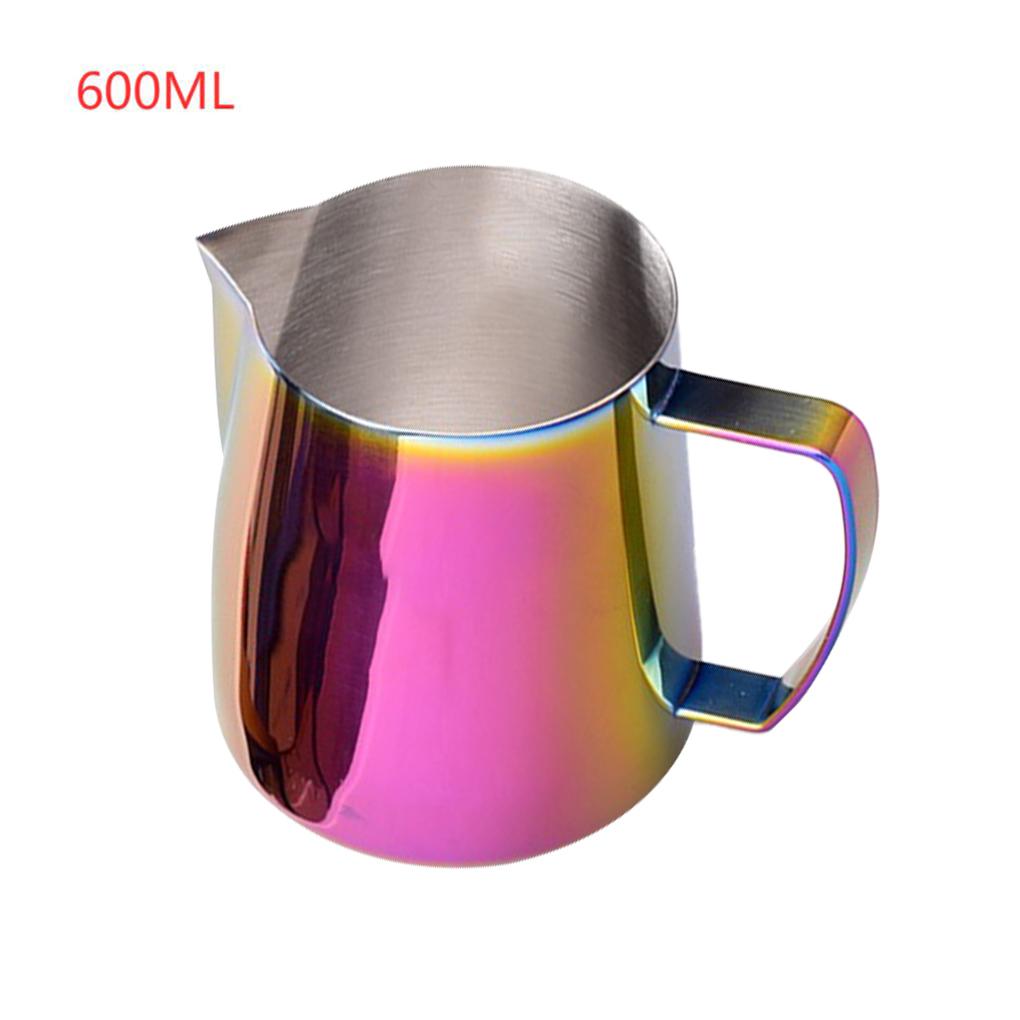 Stainless Coffee Frothing Pitcher Pink Thicken 400ML/600ML Milk Jug Cream Frother Pitcher Latte Art Cup Bar Accessory