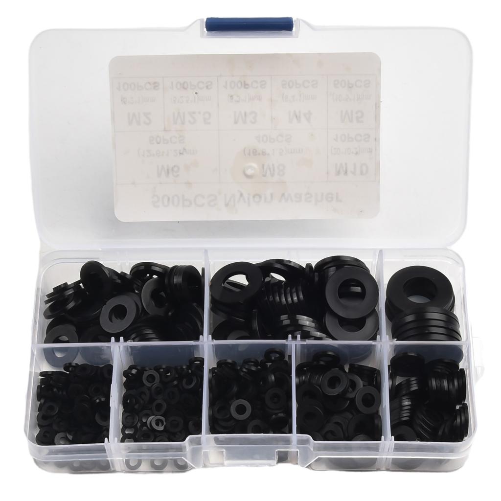 Flat Nylon Rubber O-ring Gasket Hose M2-M10 Repair Rubber