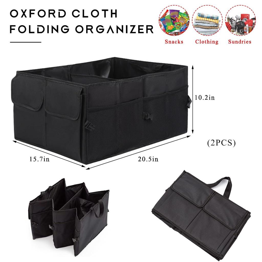 Large Capacity Car Trunk Organizer Eco Friendly Foldable Durable Storage Tool For Car Truck Boot Backseat Cargo