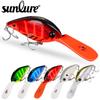 Lure Bait Floating Rock Small Fat12.5cm24.5g 4No. Hook Bionic Lure Hard Bait Fishing GearDW574