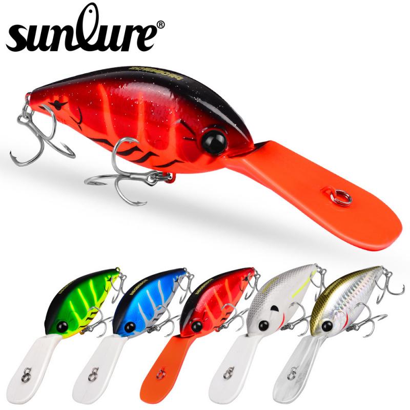 Lure Bait Floating Rock Small Fat12.5cm24.5g 4No. Hook Bionic Lure Hard Bait Fishing GearDW574