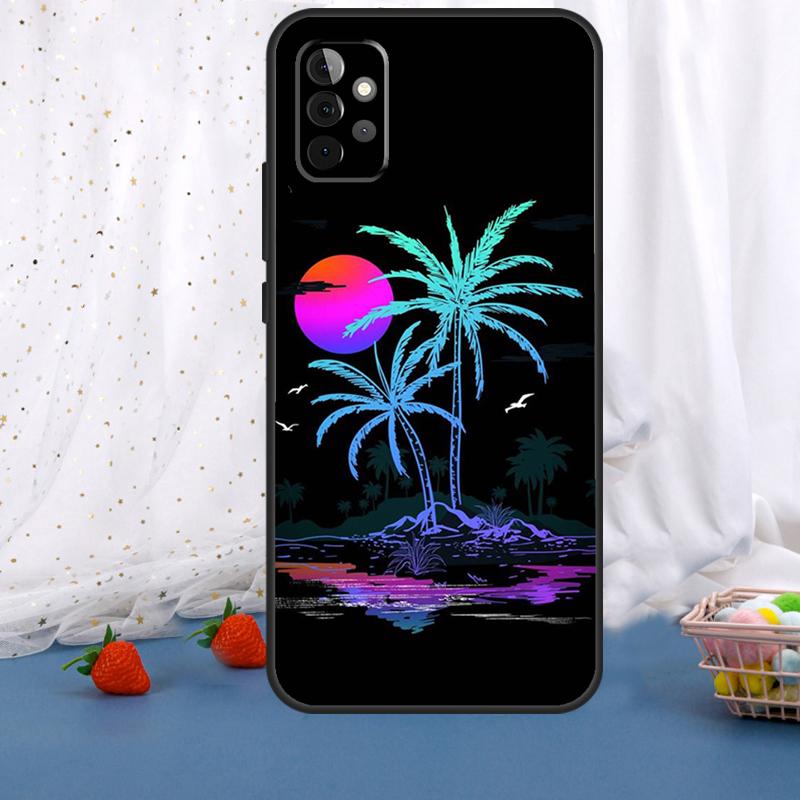 Retrowave Neon Palms Tree For Samsung Galaxy A53 A33 A16 A06 A56 A36 A26 A05 A22 A32 A52 A54 A34 A14 A55 A15 A35 Case