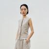 LESS 2025 Summer Straight Sleeveless Lapel Vest