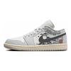 Jordan Air Jordan 1 Low top Vintage Basketball Shoes Women's Gray White DC0774-103(Team183-)