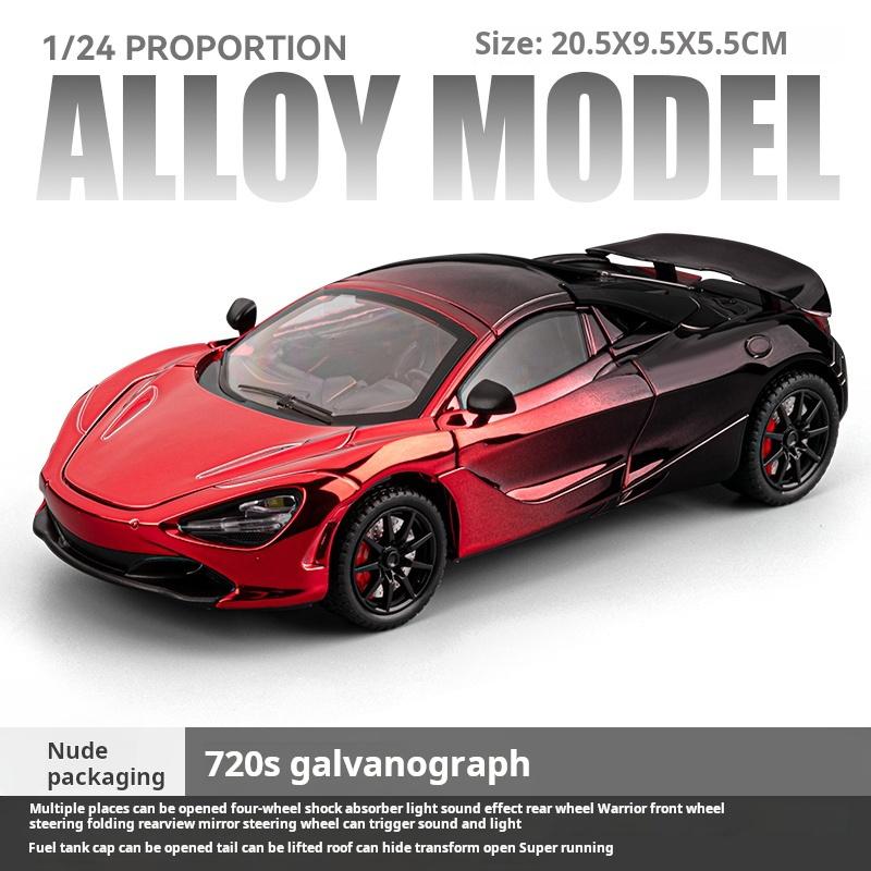 

1:24 720S Electroplated Version Exquisite Alloy Simulation Racing Sports Car Pull Back Collect Ornament Desktop Decoration