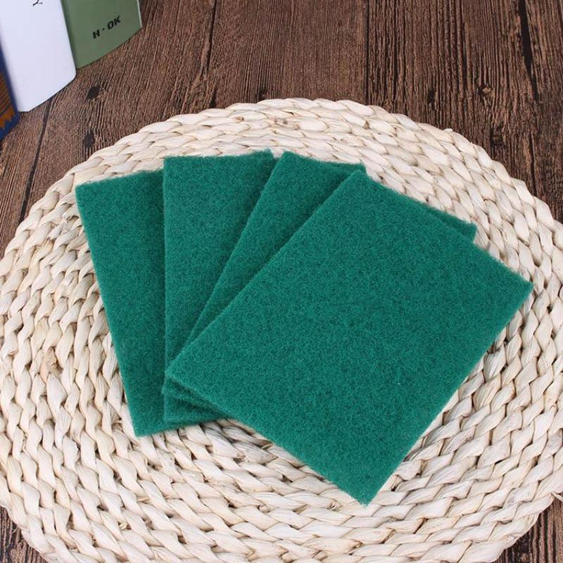 10Pcs Non-Sand Dishwashing Cloth Set Hard Scouring Pads & Non-Stick Oil Sponge for Kitchen Pot Cleaning.