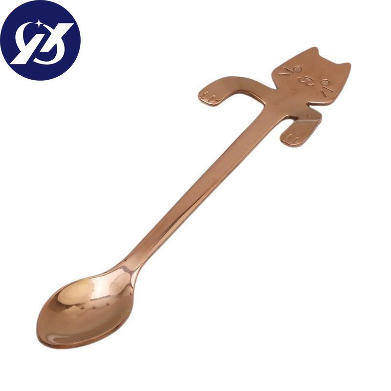 1 Pc Cute Cat Handle Small Spoon Ladle Hanging Coffee Spoon