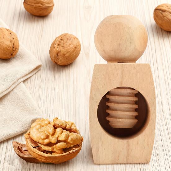 Nutcracker Wood Walnut Cracker Labor-saving Healthy Walnut Sheller Easy Grip Nut Opener Kitchen Walnut Gadget