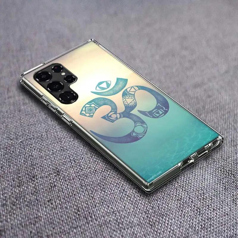 Mandala Chakra Yoga Clear Phone Case for Samsung Galaxy S21 Plus S24 S23 S20 FE S22 S26 Ultra S25 Edge TPU Capa Cases Cover Shoc